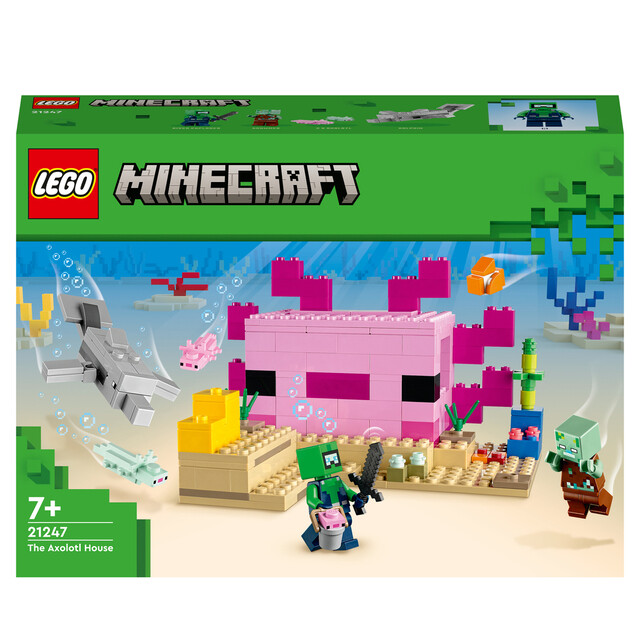 Product image 1 of LEGO Minecraft 21247 - Het axolotlhuis