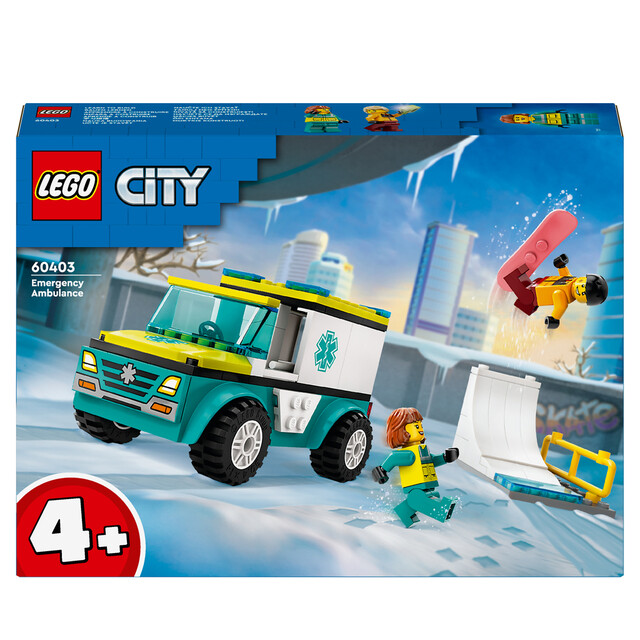 Product image 1 of LEGO City 60403 - 60403 City Ambulance en snowboarder Speelgoed Ziekenwagen