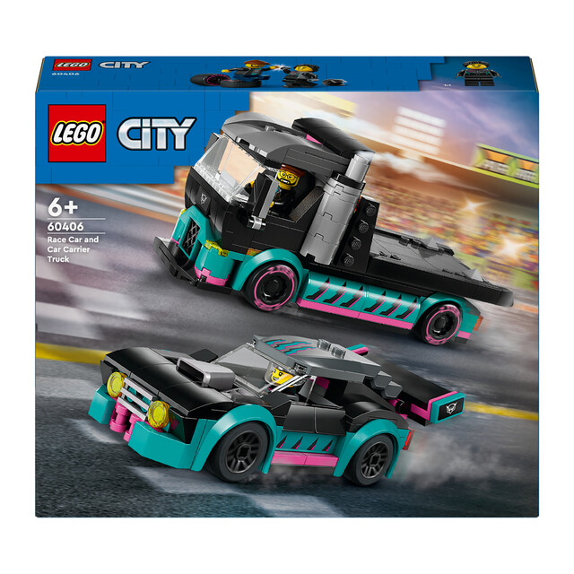 Product image 1 of LEGO City 60406 - Raceauto en transporttruck