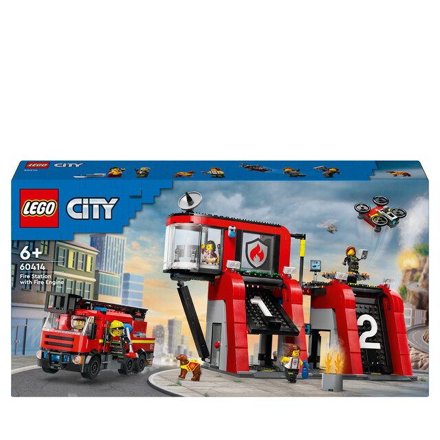 Product image 1 of LEGO City 60414 - Brandweerkazerne en brandweerauto