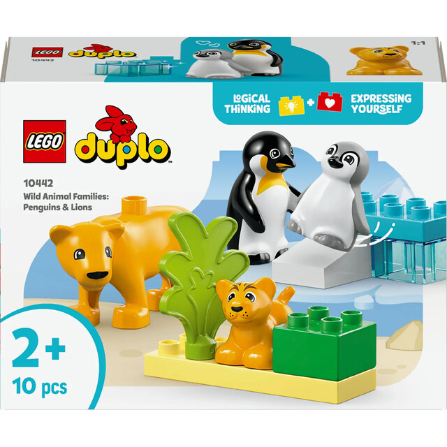 Product image 1 of Lego 10442 Duplo Town Wild Animal Families Penguins & Lions