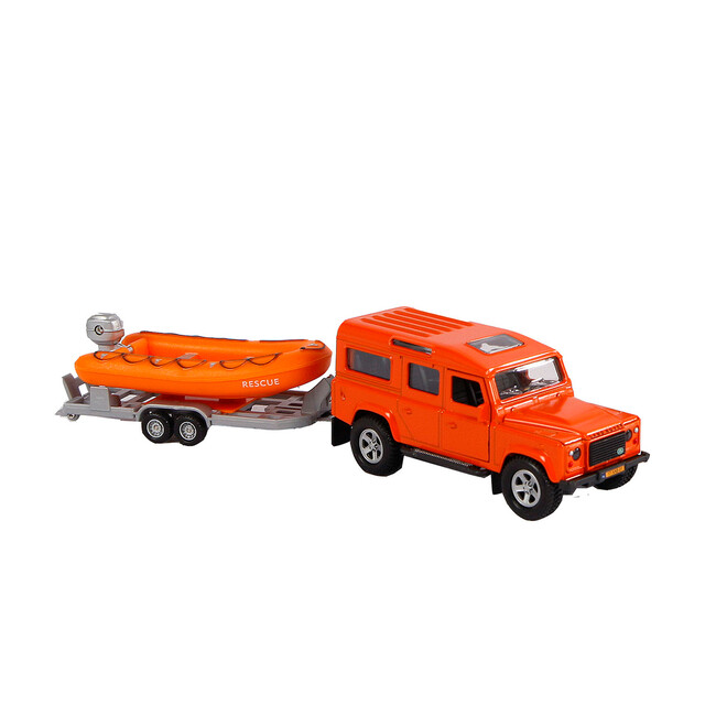 Product image 1 of Kids Globe 521714 - Land Rover Met Reddingsboot 1:36