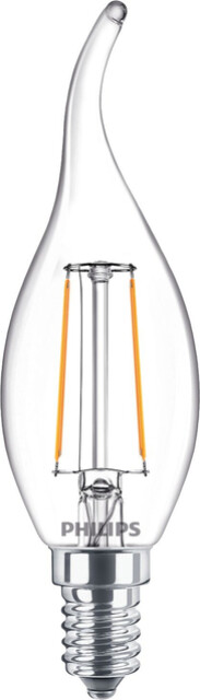 Product image 1 of Philips Filamentkaarslamp helder 25W Filament BA35 E14