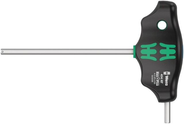 Product image 1 of Wera 454 HF T-greep zeskant schroevendraaier 4 x 100 mm Hex-Plus met vasthoudfunctie