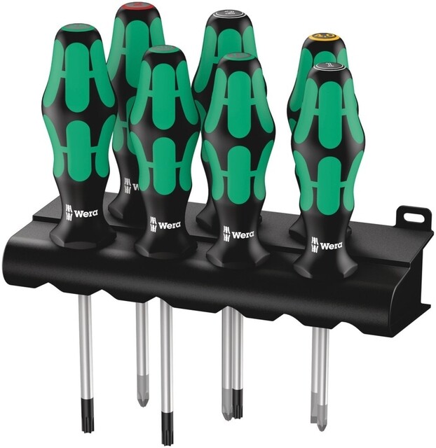 Product image 1 of Wera 335/350/367/7 Schroevendraaiserset 7-dlg Kraftform Plus Lasertip + houder