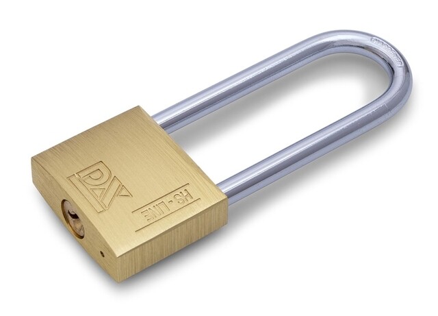 Product image 1 of Dulimex Cilinderhangslot 50 mm Met Hoge Beugel Verschillend Sluitend Dubbel Vergrendeld