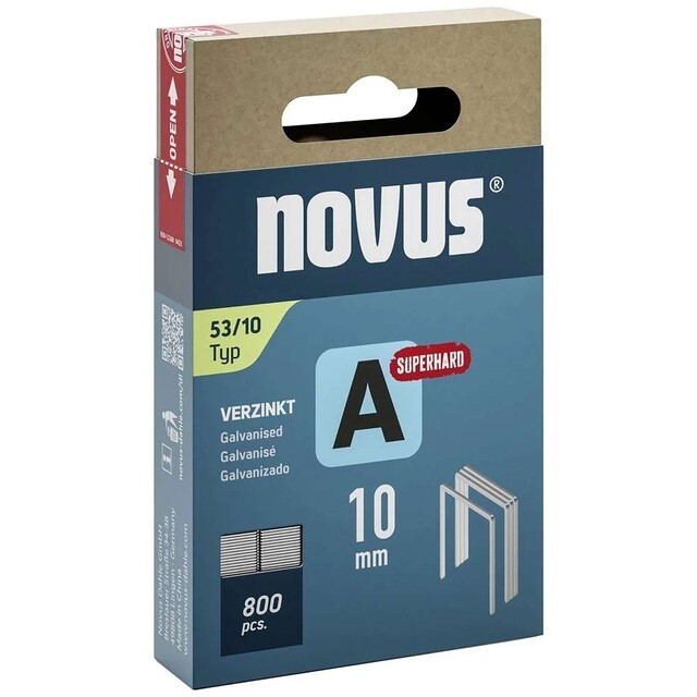 Product image 1 of Novus Staples A 53 10mm Super Hard 800pcs. 