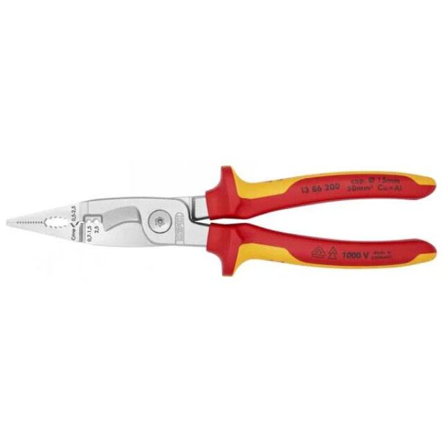 Product image 1 of Knipex Elektro-Installatietang - 13 86 200 SB - VDE