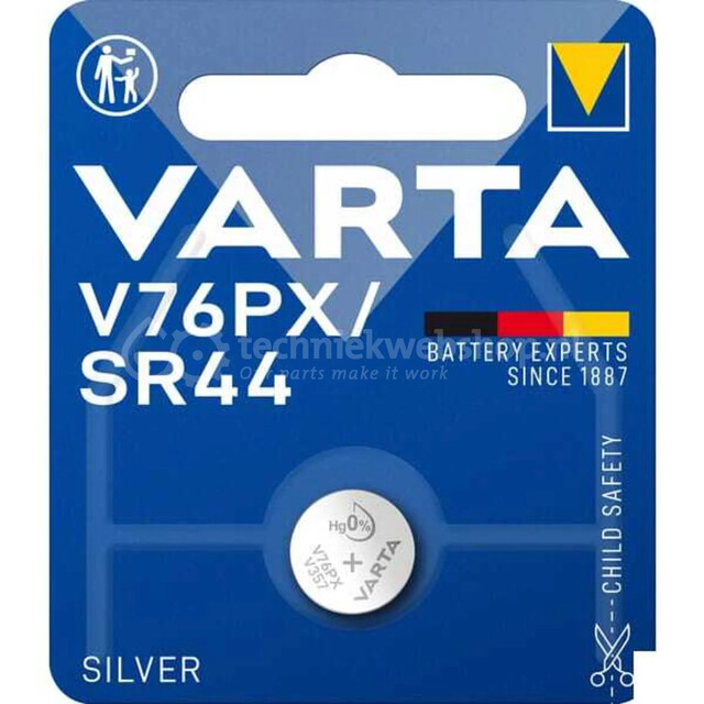 Product image 1 of Varta V76PX / SR44 Silver Blister (1 St)