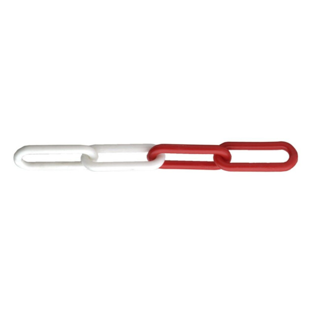 Product image 1 of Kunststof ketting / 06 mm / rood - wit