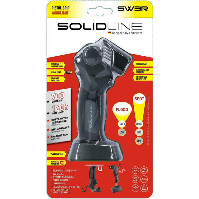 Product image 1 of Ledlenser Sw3r Werklamp Oplaadbaar 700 Lumen Ip54 Magneet 120° Rotatie