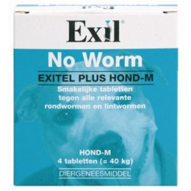 Product image 1 of Exil Hond No Worm Exitel Plus Medium 4 tbl