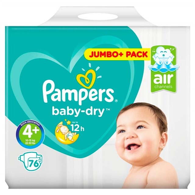 Product image 1 of Pampers Baby Dry Maat 4+ 76 Stuks