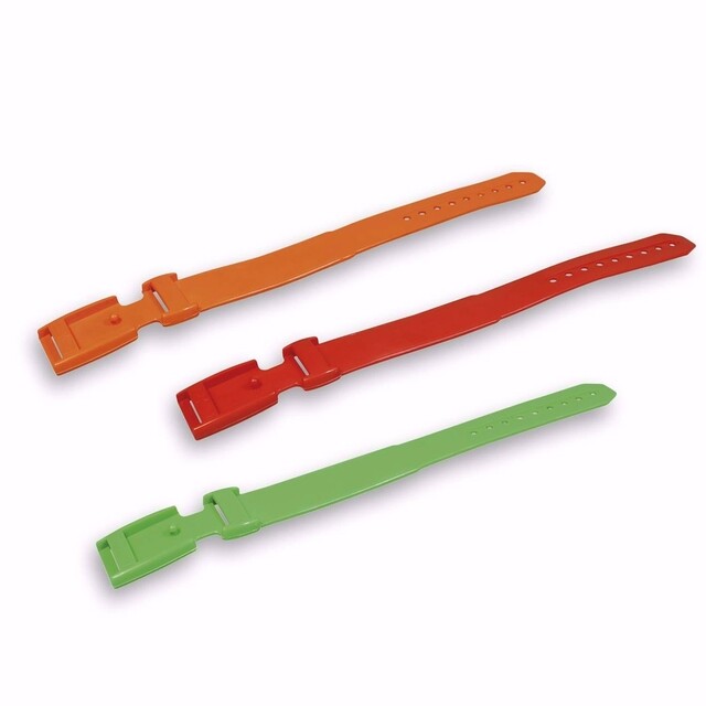 Product image 1 of Koeherkenningsbandje Plastic (Rood / met Gaten) - Per Stuk