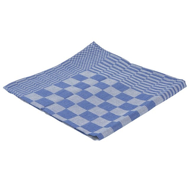 Product image 1 of Theedoek Blok Ca. 70X70 Cm Blauw Per Stuk Verpakt