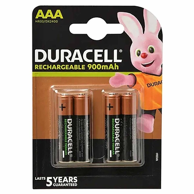Product image 1 of Duracell Recharge Plus AAA-batterijen, verpakking van 4