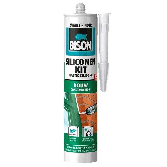 Product image 1 of Bison Siliconenkit Bouw Zwart 310 ml