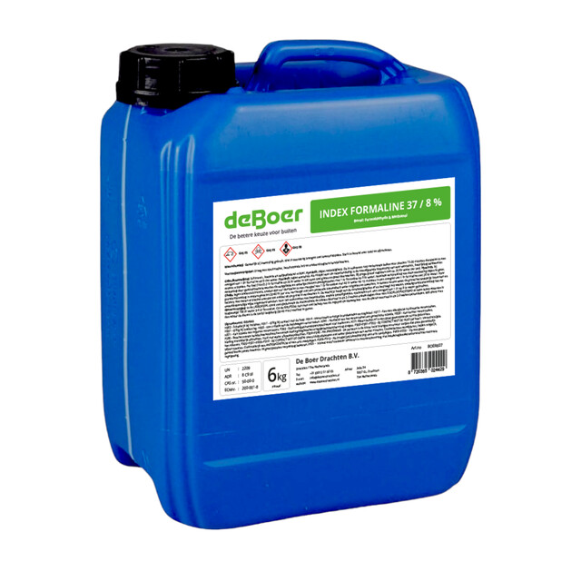 Product image 1 of De Boer Idex Formaline 37 / 8% 6 Kg