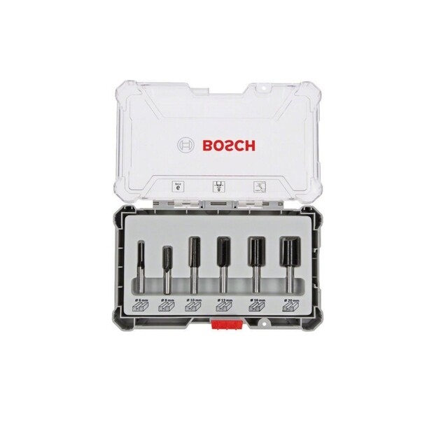 Product image 1 of Bosch 6-delige Frezenset Rechte Schacht - 8 mm