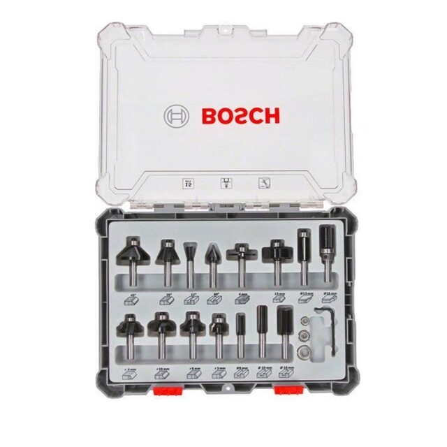 Product image 1 of Bosch 15-delige Frezenset Gemixt - 8mm