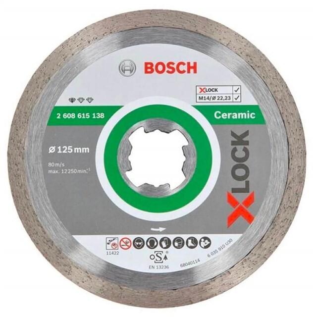 Product image 1 of Bosch X-LOCK Diamantschijf Standard for Ceramic 125 x 22,23 x 1,6 x 7 mm