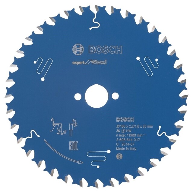 Product image 1 of Bosch Cirkelzaagblad Hout 160 x 20 x 2,2 mm 24 Tands