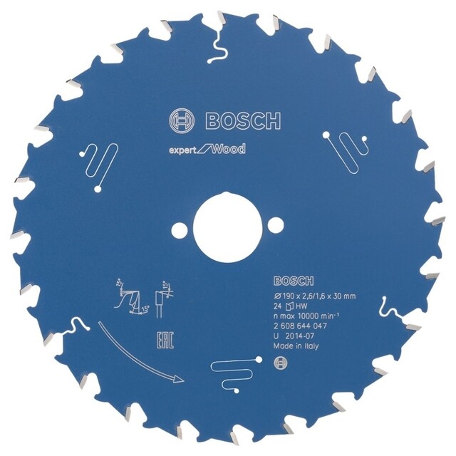 Product image 1 of Bosch Cirkelzaagblad Expert Hout, 190 X 30 X 2,6 mm 24 Tands