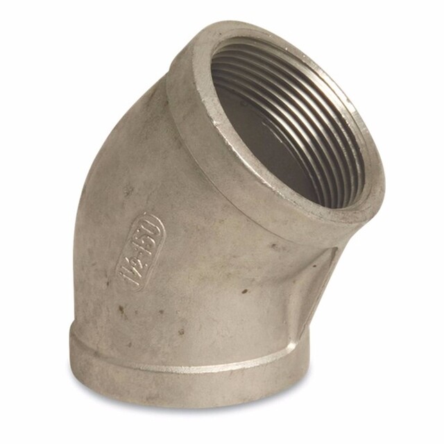 Product image 1 of RVS Nr. 120 - Knie 45° Binnendraad - 4"