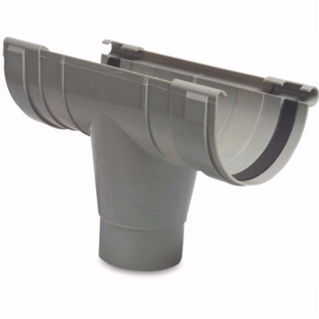 Product image 1 of Uitloopstuk PVC-U 125 mm x 80 mm manchet x verjonging grijs