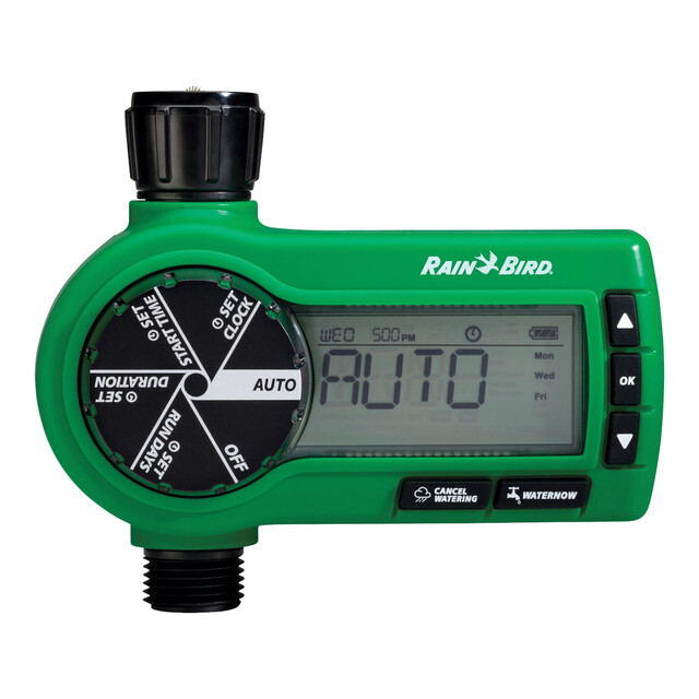 Product image 1 of Rain Bird Watertimer Type 1ZEHTMR Plastic 3/4" Vrouwelijk x Mannelijk - Zwart/Groen