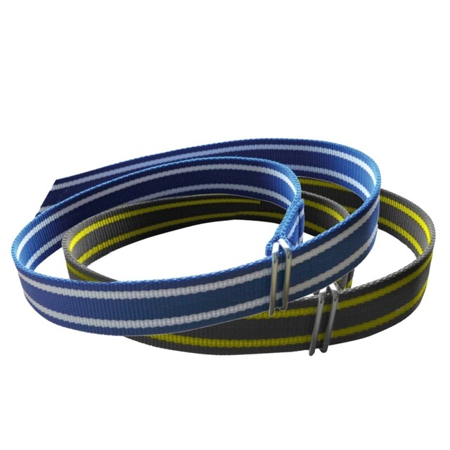 Product image 1 of Computerhalsband (Wit-Blauw) met Schalmsluiting - 130 Cm / 40 MM