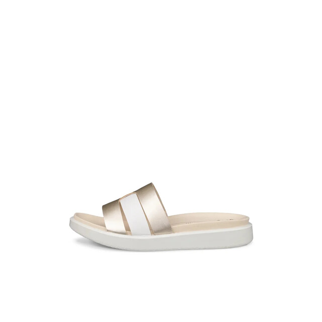 Product image 1 of ECCO Flowt Slide Sandalen Wit/Goud 36