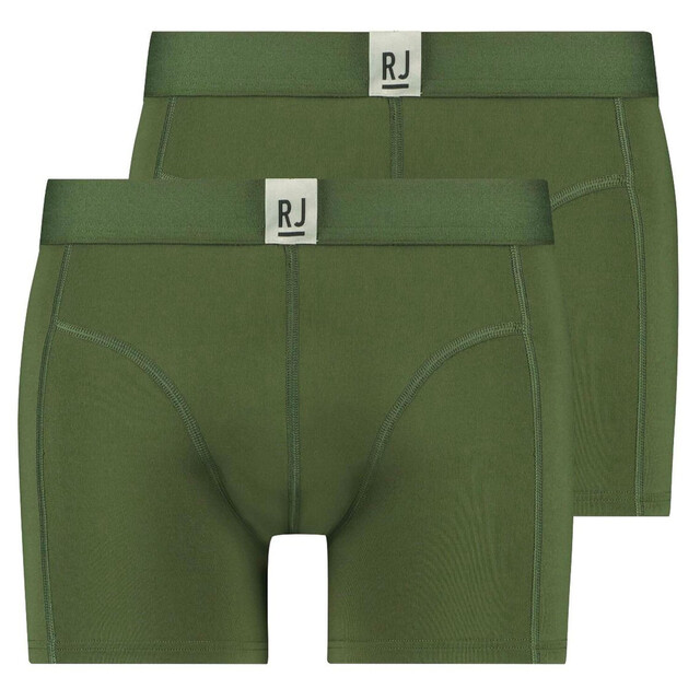 Product image 1 of RJ Pure Color 2-Pack Men Boxer Jort Donkergroen Maat S