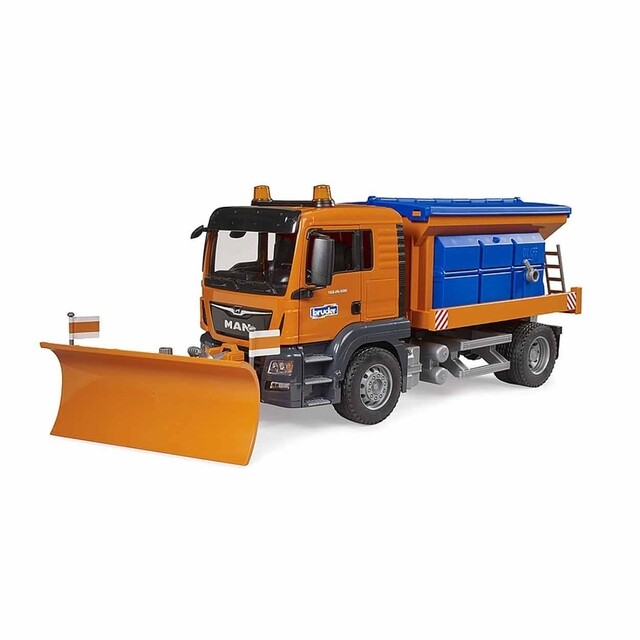 Product image 1 of Bruder 03785 - MAN TGS Strooiwagen met Sneeuwploeg 1:16