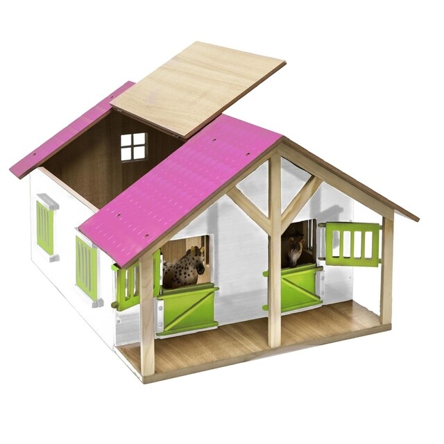 Product image 1 of Kids Globe 610168 - Paardenstal met 2 Boxen en Berging 1:24