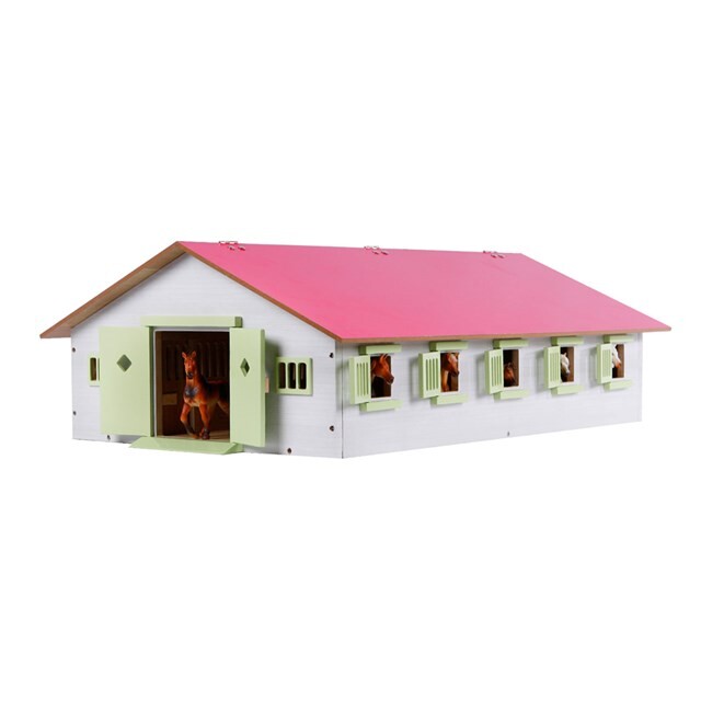 Product image 1 of Kids Globe 610188 - Paardenstal met 9 Boxen 1:32