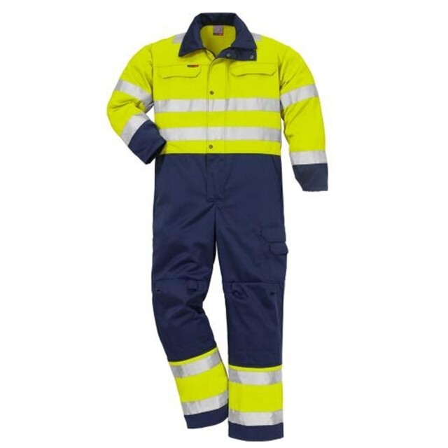 Product image 1 of Fristads Hi-Vis Overall 8601 Geel/Marine Maat M