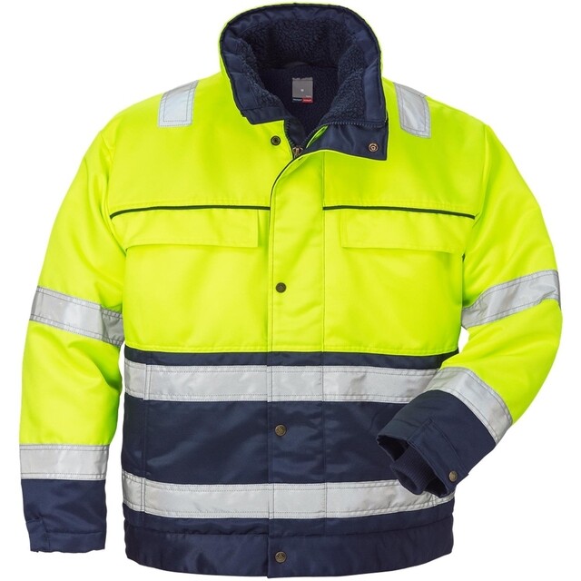 Product image 1 of Fristads Hi-Vis Winterjack 444 PP Geel/Marine Maat 3XL