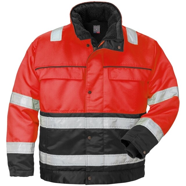 Product image 1 of Fristads Hi-Vis Winterjack 444 PP Rood/Zwart Maat M