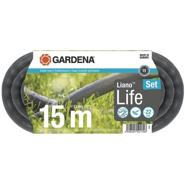 Product image 1 of Gardena Textielslang Liano Life 15 m set