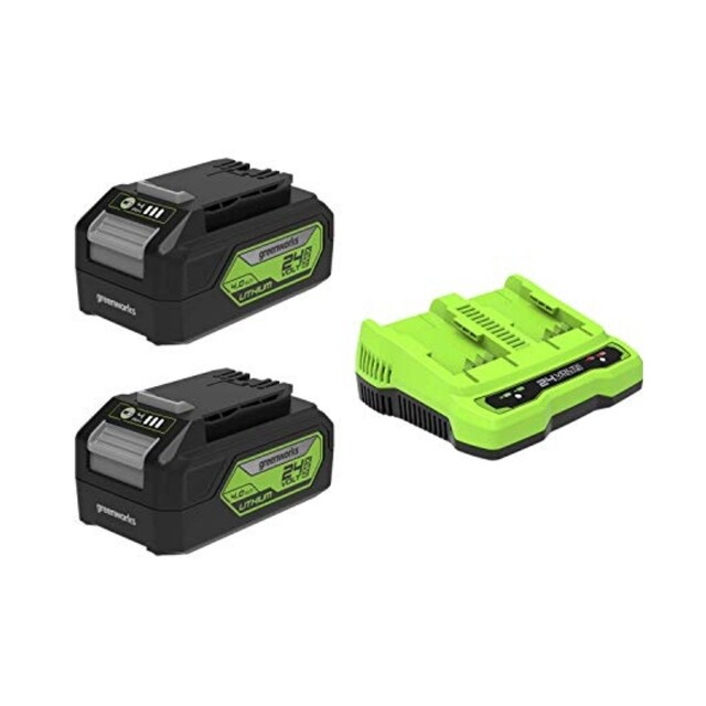 Product image 1 of Greenworks 24V Starterskit - 2 x 4 Ah Accu's En Duolader