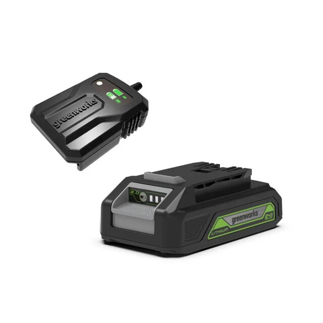 Product image 1 of Greenworks Starter Kit 24 Volt 2.0 Ah Accu En Lader