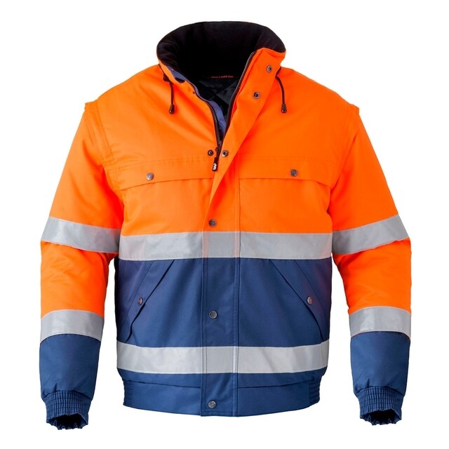 Product image 1 of HAVEP Hi-Vis All Season Jack 5139 Oranje/Marine Maat 4XL