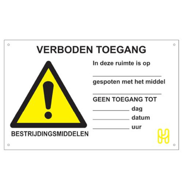 Product image 1 of Bord verboden toegang net bespoten