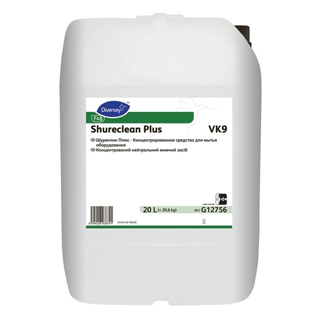 Product image 1 of Shureclean Plus VK9 (PH Neutraal / Sterk Schuimend / Reiniging Melkstal / - Lokaal) - 20 Liter