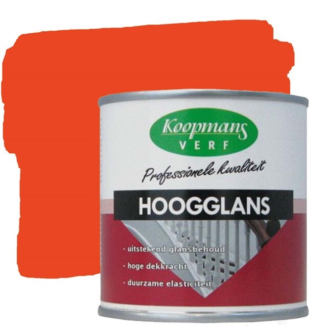 Product image 1 of Koopmans Hoogglansverf  10 Oranje - 0,25 liter