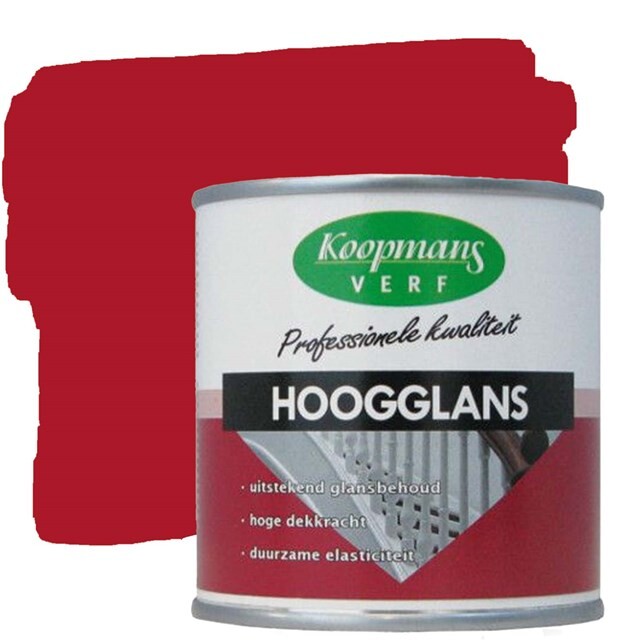 Product image 1 of Koopmans Hoogglansverf 330 Signaalrood -0,25 liter