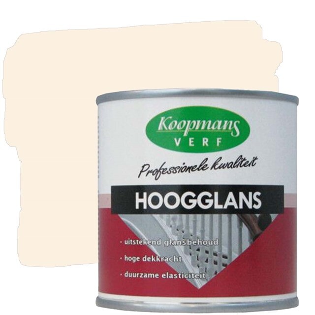 Product image 1 of Koopmans Hoogglansverf 9001 Creme Wit - 0,25 liter