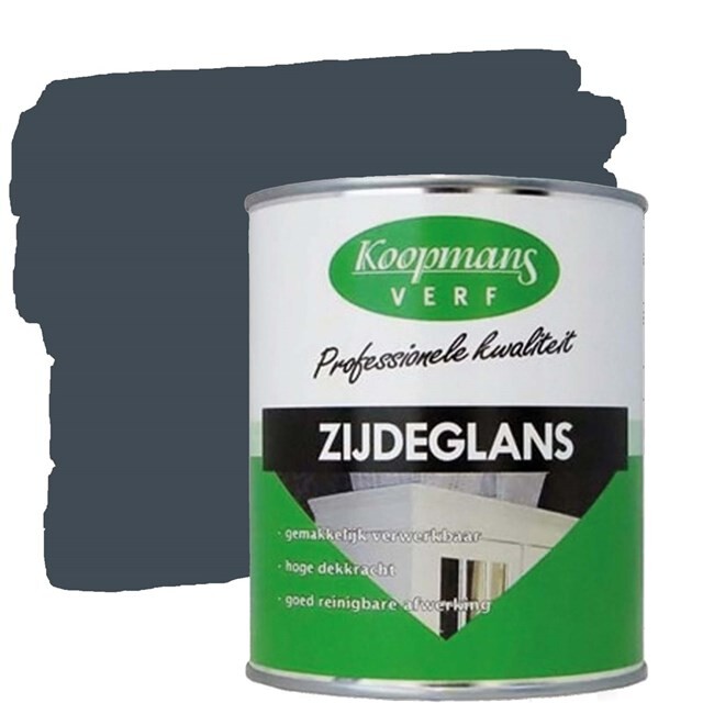 Product image 1 of Koopmans Zijdeglansverf 489 Antraciet - 0,75 liter