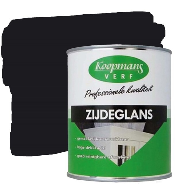 Product image 1 of Koopmans Zijdeglansverf 570 Zijdezwart - 0,75 liter